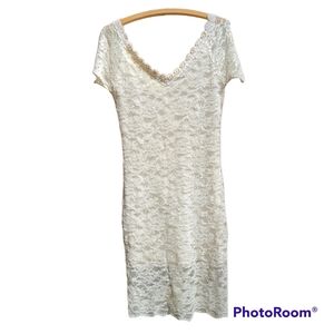 Vtg stunning lace and beaded dress
